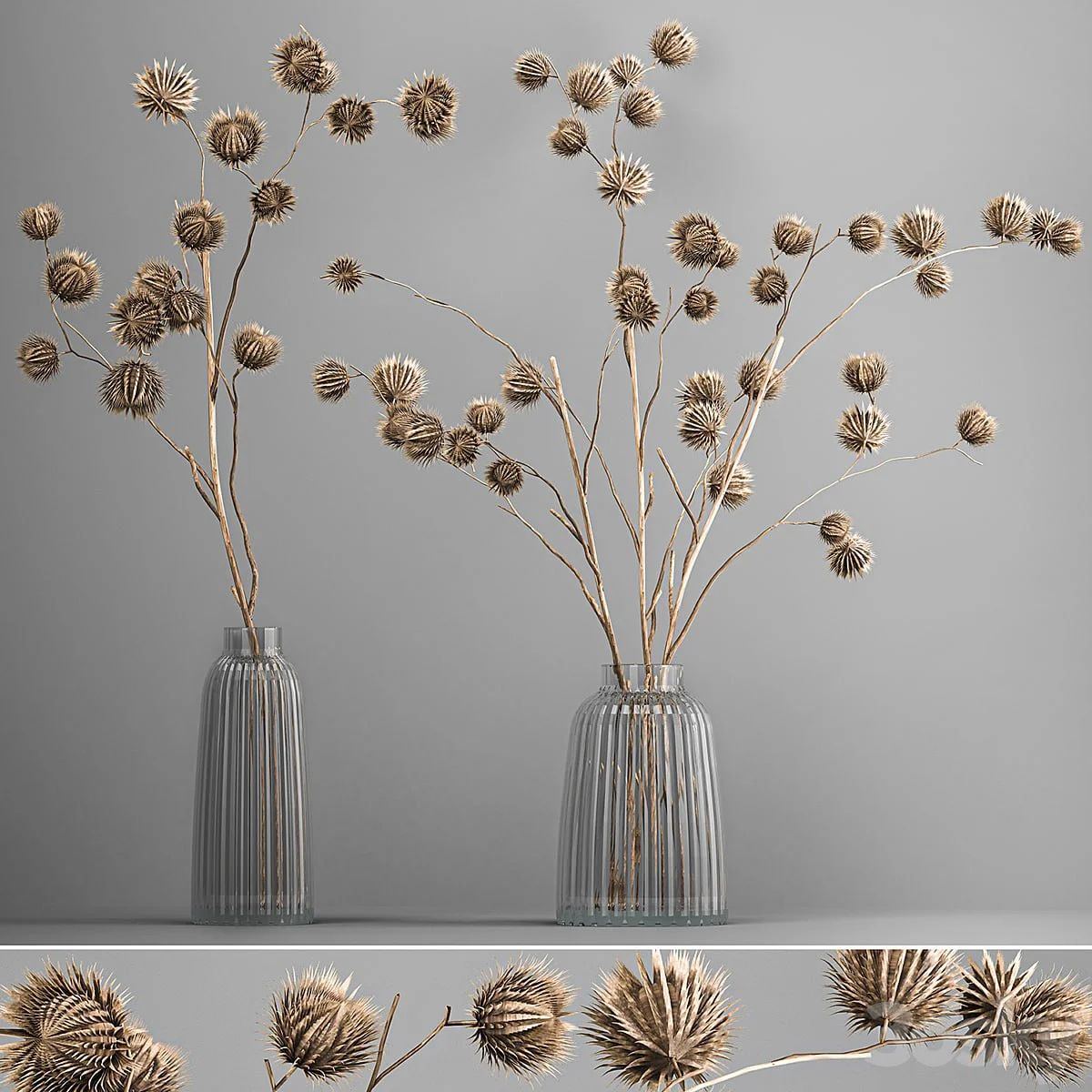 Bouquet 182. dried flowers, branches, thorns, dry decor, vase, glass, eco design, interior, natural decor